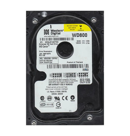 WD800BB-23FRA0 - Western Digital 80GB 7200RPM EIDE 2MB 3.5" HDD