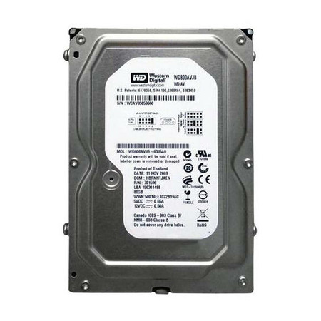 WD800AVJB-63J5A0 - Western Digital 80GB 7200RPM IDE 8MB 3.5" HDD