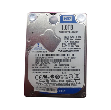 04X4751 - Lenovo 1TB 5400RPM SATA 6Gb/s 2.5" HDD