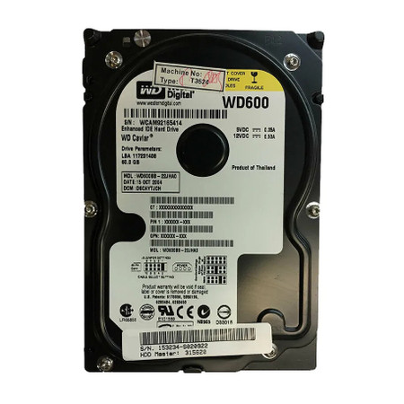 WD600BB-22JHA0 - Western Digital 60GB 7200RPM EIDE 3.5" HDD