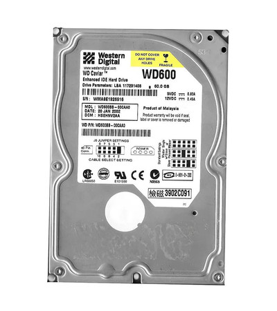 WD600BB-00CAA0 - Western Digital 60GB 7200RPM EIDE 2MB 3.5" HDD