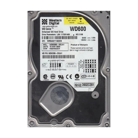 WD600BB-00CJA1 - Western Digital 60GB 7200RPM EIDE 3.5" HDD