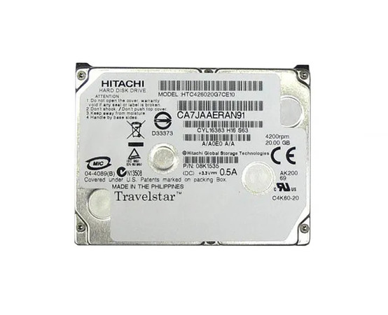08K1535 - Hitachi 20GB 4200RPM 1.8" IDE ATA-100 HDD
