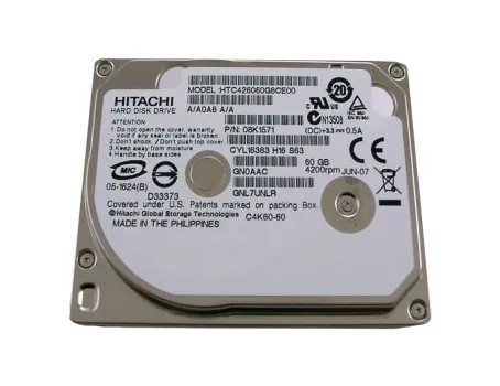 08K1571 - Hitachi 60GB 4200RPM 1.8" IDE Ultra ATA/133 HDD