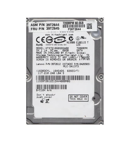 0A26565 - Hitachi 60GB 7200RPM SATA 1.5Gb/s 2.5" HDD