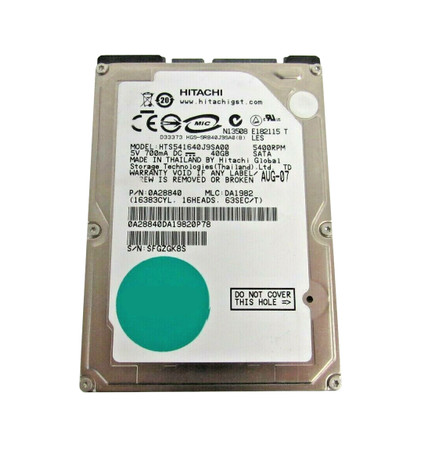 0A28840 - Hitachi 160GB 5400RPM 2.5" IDE HDD