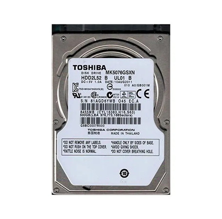MK5076GSXN - TOSHIBA 500GB 5400RPM SATA 8MB 2.5" HDD