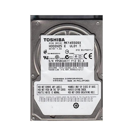 MK1655GSK - TOSHIBA 160GB 5400RPM SATA 8MB 2.5" HDD