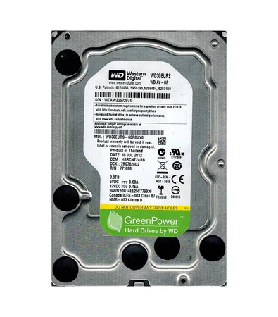WD30EURS-63R8UY0 - Western Digital 3TB 7200RPM SATA 3Gb/s 3.5" HDD