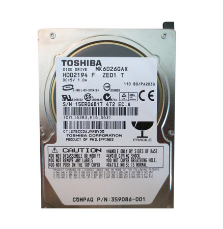 359086-001 - Compaq 60GB 5400RPM Ultra ATA-100 2.5" HDD