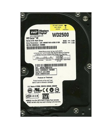 WD2500JD-50HBB0 - Western Digital 250GB 7200RPM SATA 8MB 3.5" HDD