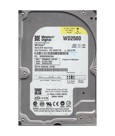 WD2500JD-22FYB0 - Western Digital 250GB 7200RPM SATA 8MB 3.5" HDD