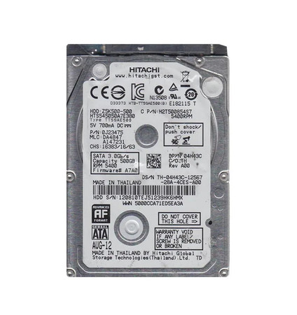 0J23475 - HGST 500GB 5400RPM SATA 8MB 2.5" HDD