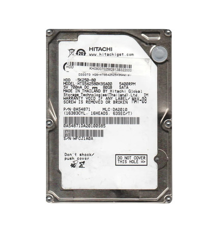 0A54871 - Hitachi 80GB 5400RPM SATA 8MB 2.5" HDD