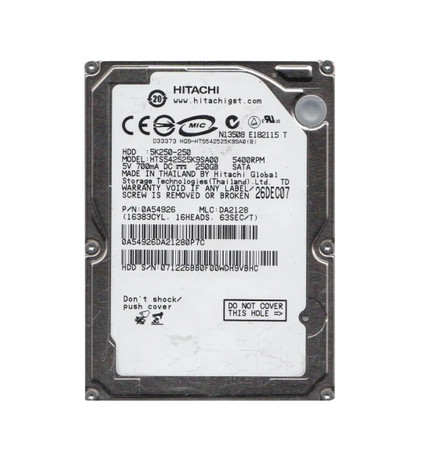 0A54926 - Hitachi 250GB 5400RPM SATA 2.5" HDD