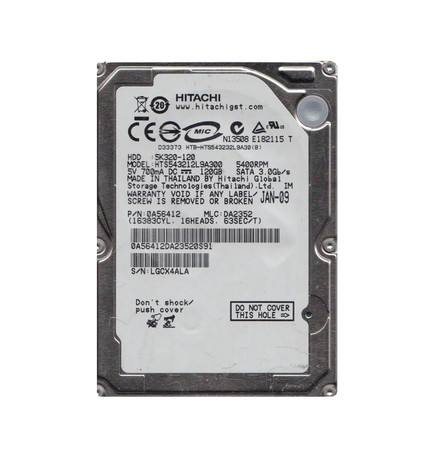 0A56412 - Hitachi 120GB 5400RPM SATA 8MB 2.5" HDD