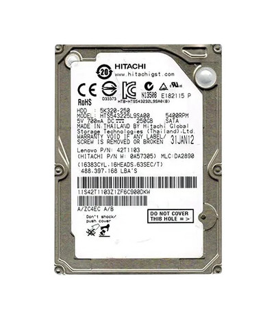 0A57305 - Hitachi 250GB 5400RPM SATA 8MB 2.5" HDD