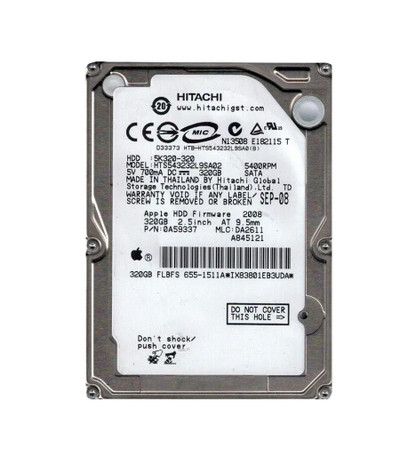 0A59337 - Hitachi 320GB 5400RPM SATA 8MB 2.5" HDD