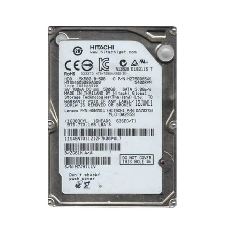 0A70375 - Hitachi 500GB 5400RPM SATA 8MB 2.5" HDD