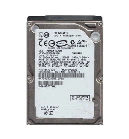 0A70425 - Hitachi 500GB 5400RPM 2.5" SATA HDD
