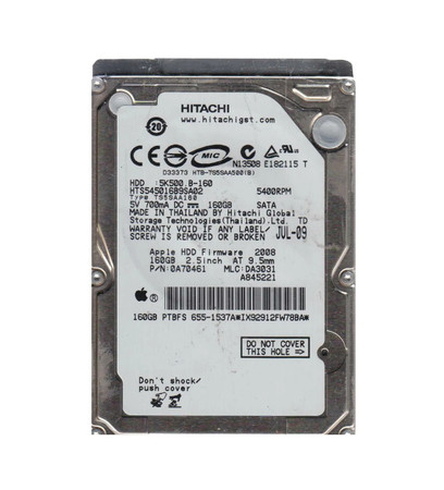 0A70461 - Hitachi 160GB 5400RPM SATA 8MB 2.5" HDD