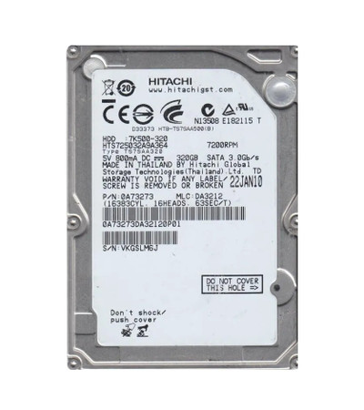0A73273 - Hitachi 320GB 7200RPM SATA 3Gb/s 2.5" HDD