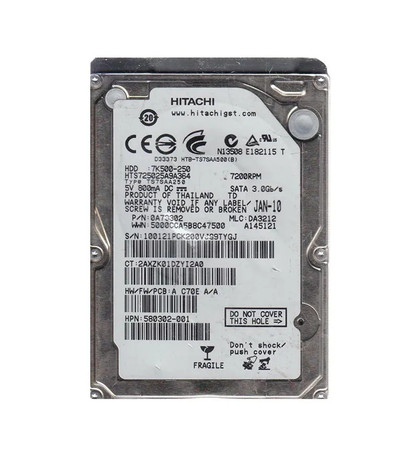 0A73302 - Hitachi 250GB 7200RPM SATA 3Gb/s 2.5" HDD