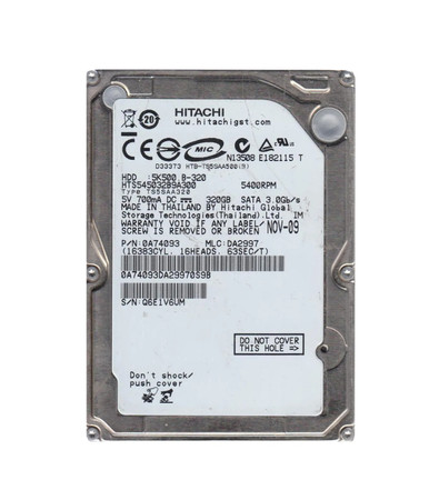 0A74093 - Hitachi 320GB SATA 5400RPM 2.5" HDD