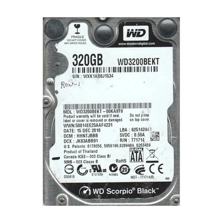 WD3200BEKT-00KA9T0 - Western Digital 320GB 7200RPM SATA 2.5-Inch HDD