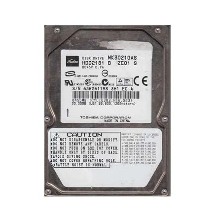 HDD2181B - TOSHIBA 30GB 4200RPM IDE 2.5" HDD