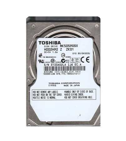 HDD2H92 - TOSHIBA 500GB 5400RPM SATA 8MB 2.5" HDD