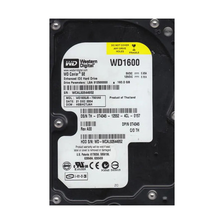 WD1600JB-75GVA0 - Western Digital 160GB 7200RPM ATA-100 8MB 3.5" HDD