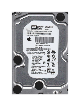 WD1002FBYS-43P1B0 - Western Digital 1TB 7200RPM SATA 3Gb/s 32MB 3.5" HDD