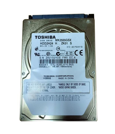 HDD2H24H - TOSHIBA 250GB 5400RPM SATA 8MB 2.5" HDD