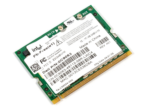 0C9063 - Dell 54Mbps 2.4GHz 802.11b/g Mini PCI Wireless Network Card
