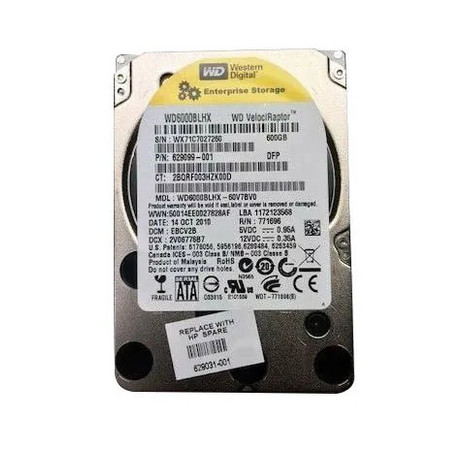 629099-001 - HP 600GB 10000RPM SATA 6Gb/s 2.5" HDD
