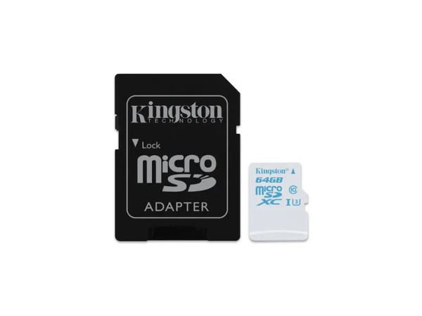 SDCAC/64GB - Kingston Technology 64GB Class 10 UHS-I U3 microSDHC Memory Card