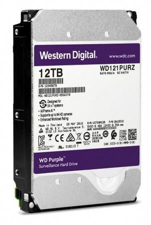 WD121PURZ - Western Digital 12TB 7200RPM SATA 6Gb/s 3.5" Surveillance HDD