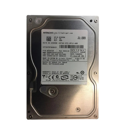 0A38725 - Hitachi 320GB 7200RPM SATA 3Gb/s 3.5" HDD