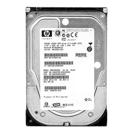 3R-A7824-AA - HP 300GB 15000RPM Ultra320 SCSI 3.5" HDD