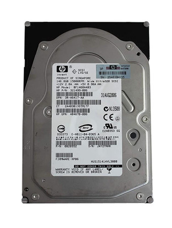 321499R-006 - HP 146GB 15000RPM Ultra320 SCSI 3.5" Hot-Plug HDD