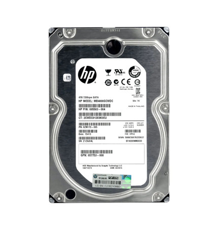 MB4000GCWDC - HP 4TB 7200RPM SATA 3.5" Hot-Swap HDD