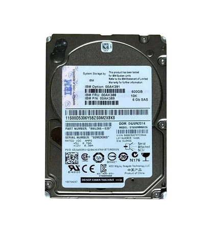00AK389 - IBM 600GB 10K RPM SAS 6Gb/s 2.5" HDD