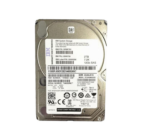 00WK781 - IBM 2TB 7200RPM SAS 12Gb/s 2.5" HDD