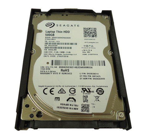 00PA934 - Lenovo 500GB 7200RPM SATA 6Gb/s 2.5" HDD