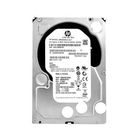693671-002 - HP 3TB 7200RPM SATA 6Gb/s 3.5" Hot-Swap HDD