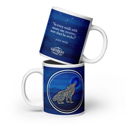 20 oz. Gray Wolf mug