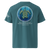 Sea Turtle artwork on teal shirt
