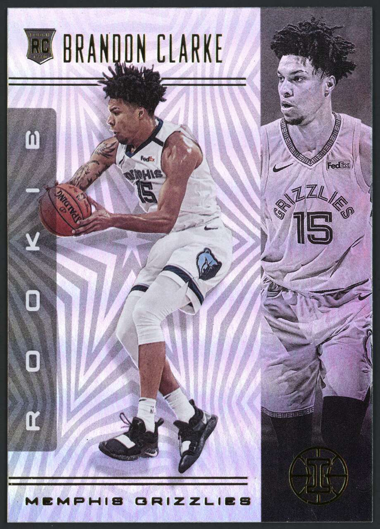 2019 Panini Illusions #197 Brandon Clarke Holo EX Grizzlies Rookie