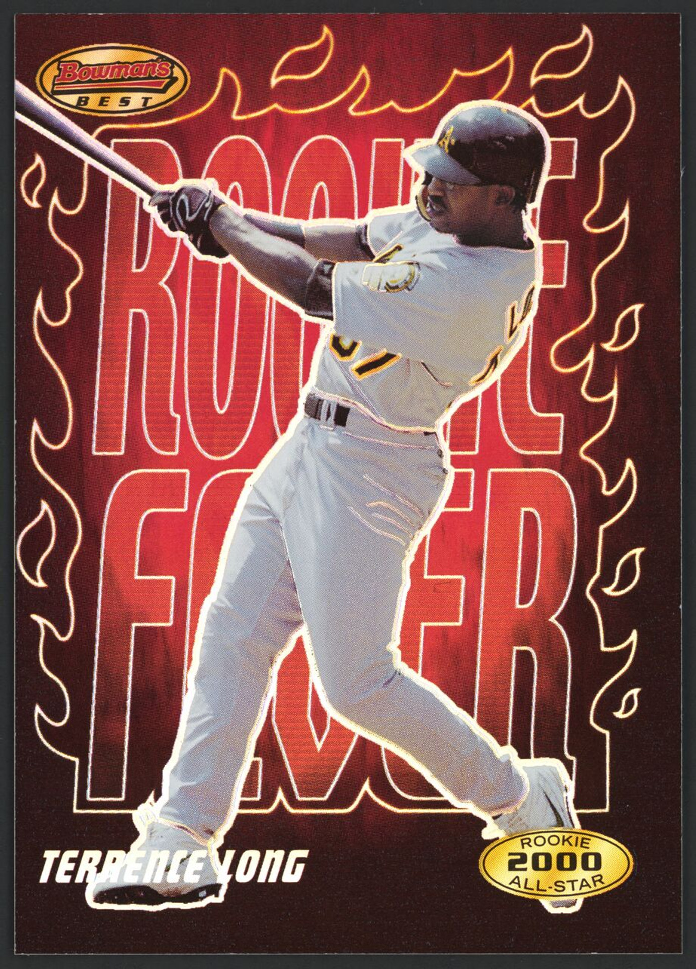 2001 Bowman's Best Rookie Fever #RF10 Terrence Long Holo A's EX